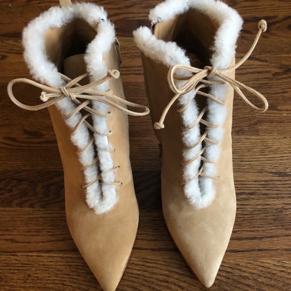 Delmas Becca Suede and Fur Booties